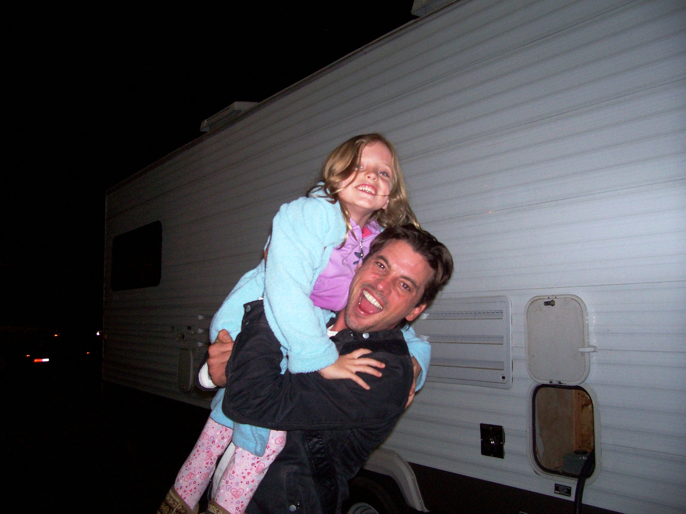 Christa Beth Campbell and Skeet Ulrich (TV Dad) on the set of Gimme Shelter--a new pilot for CBS.