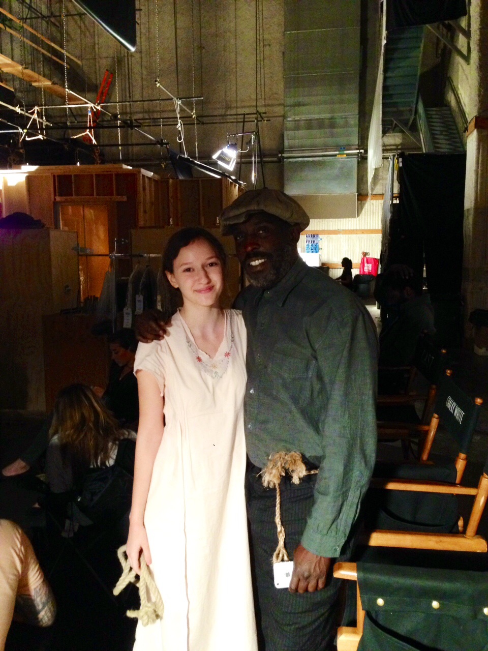 On the set of Boardwalk Empire with Michael K. Williams