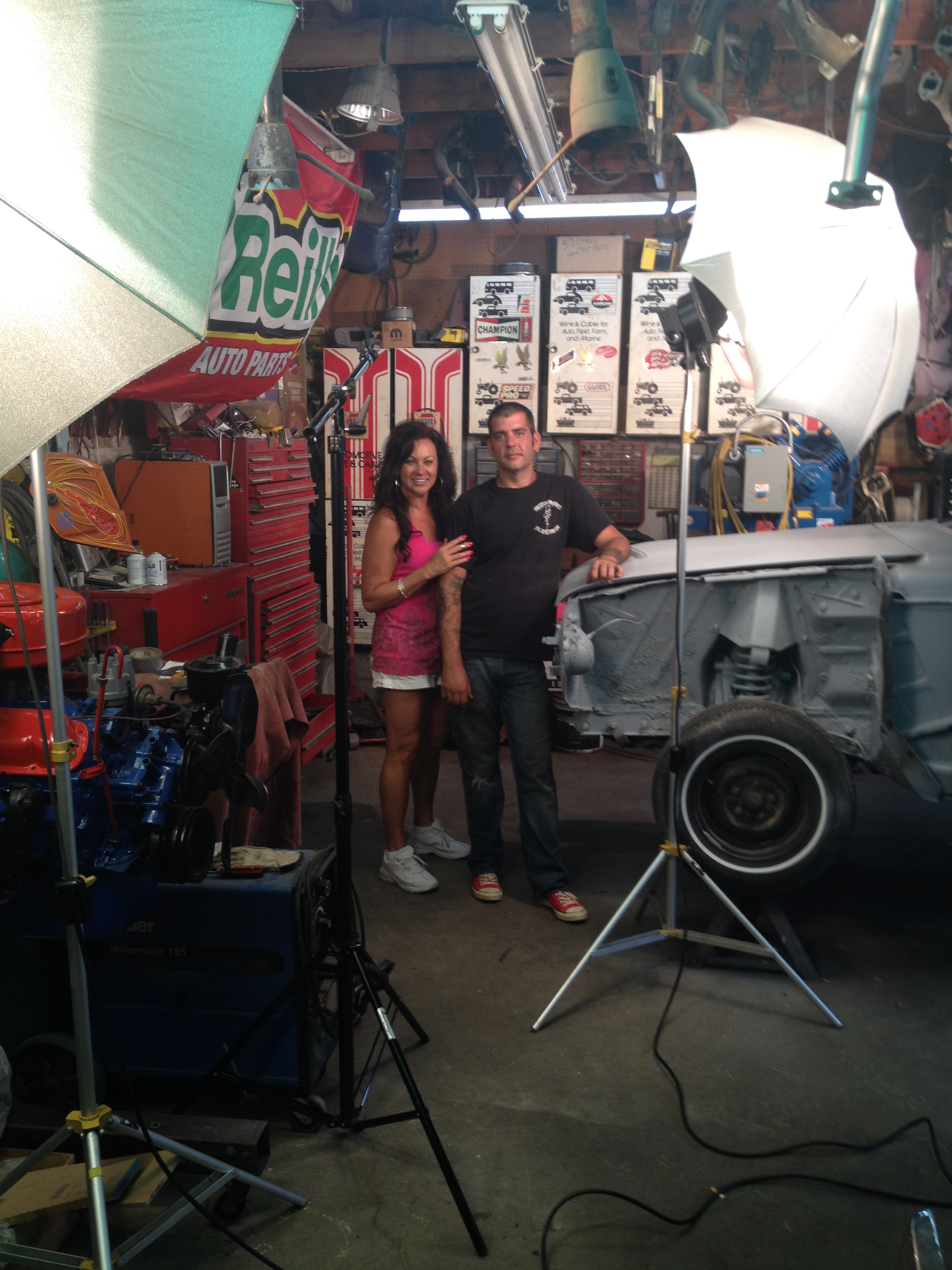 Directing Filming in an 120 degree Body Shop with 
