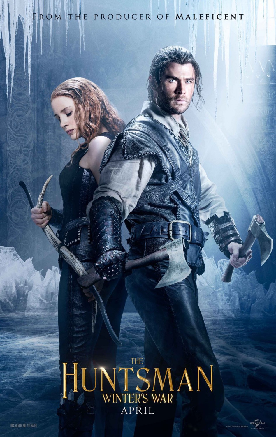Chris Hemsworth and Jessica Chastain in The Huntsman Winter's War (2016)