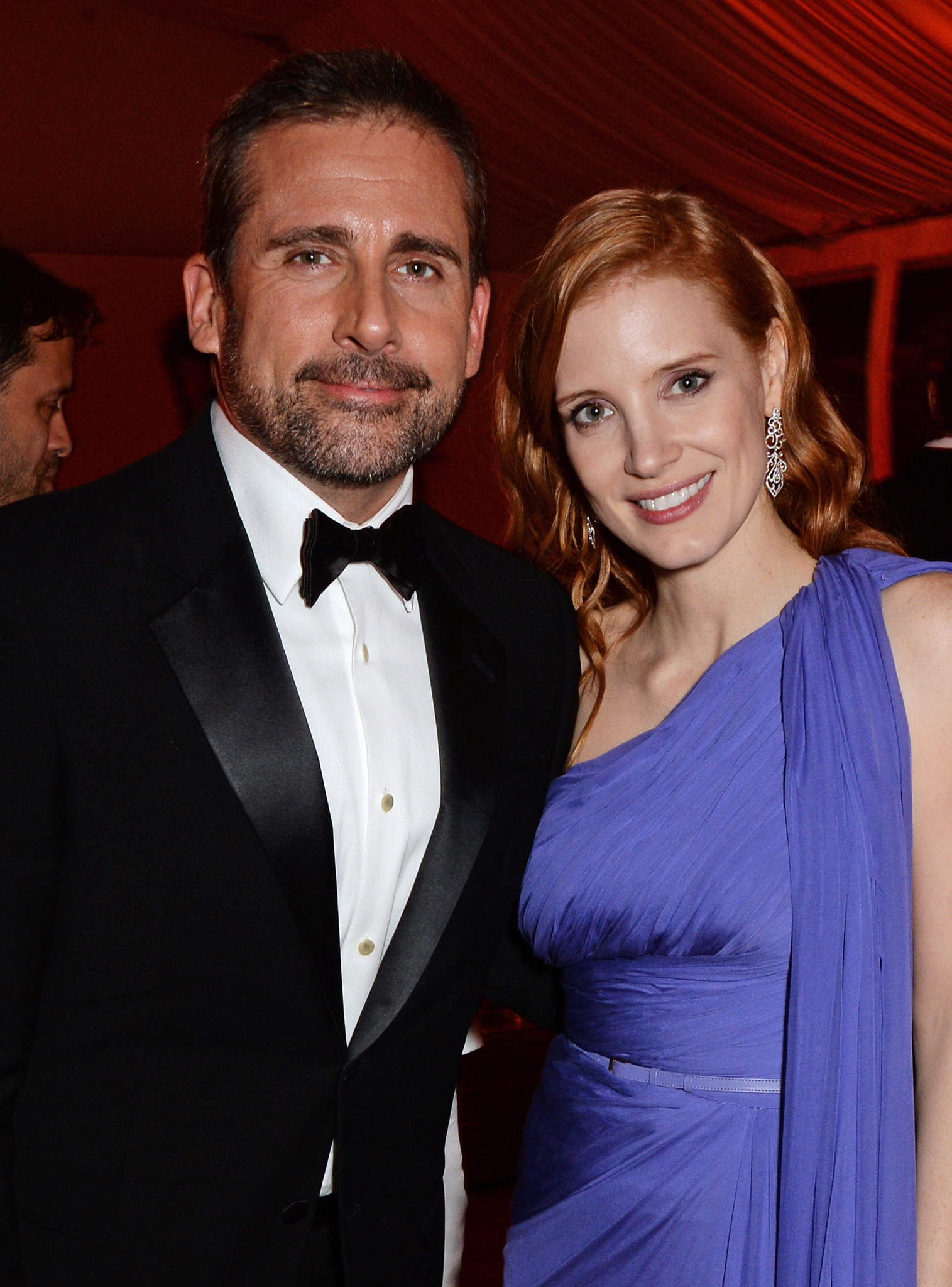 Steve Carell and Jessica Chastain at event of Foxcatcher (2014)