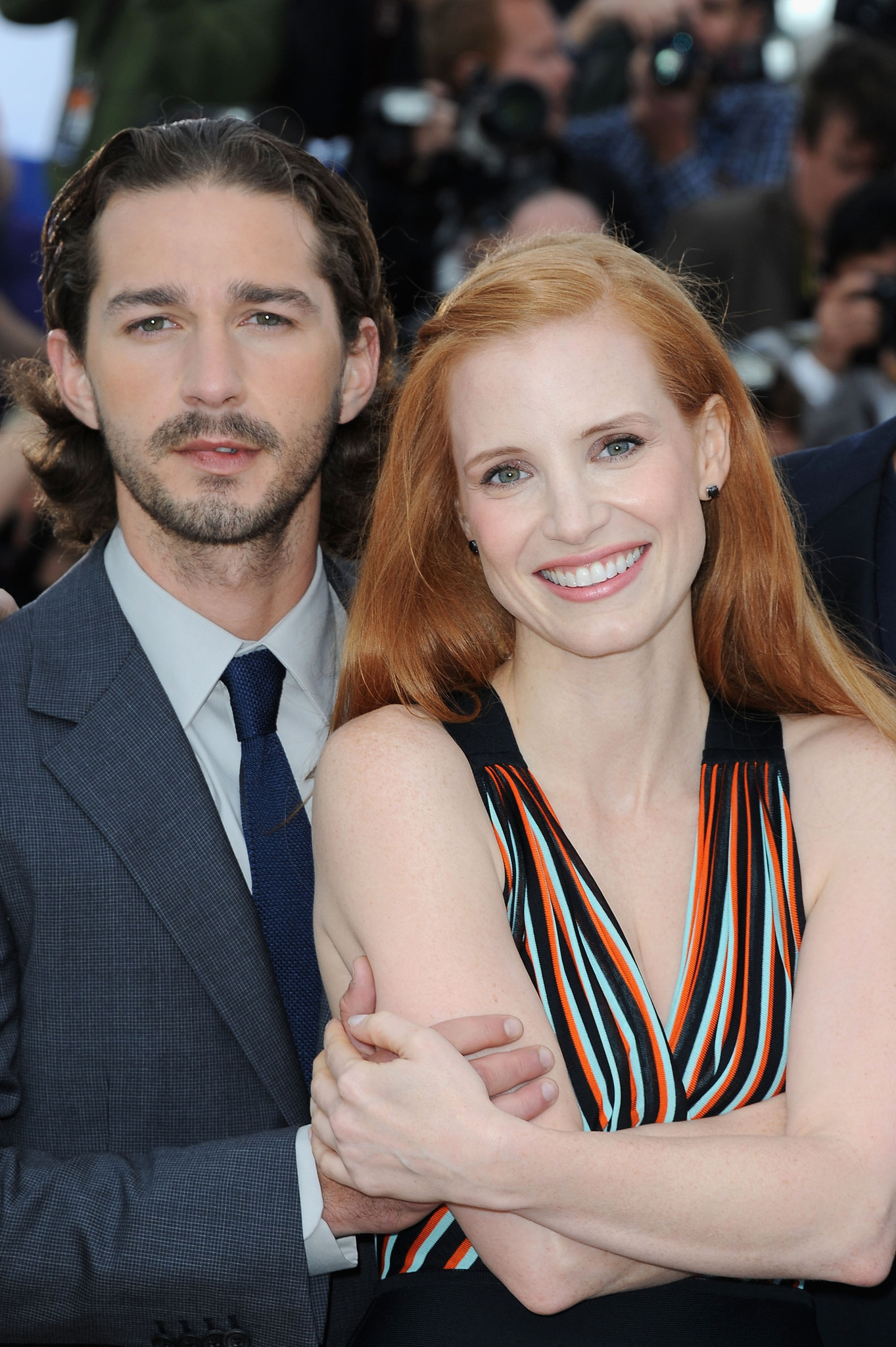 Shia LaBeouf and Jessica Chastain at event of Virs istatymo (2012)