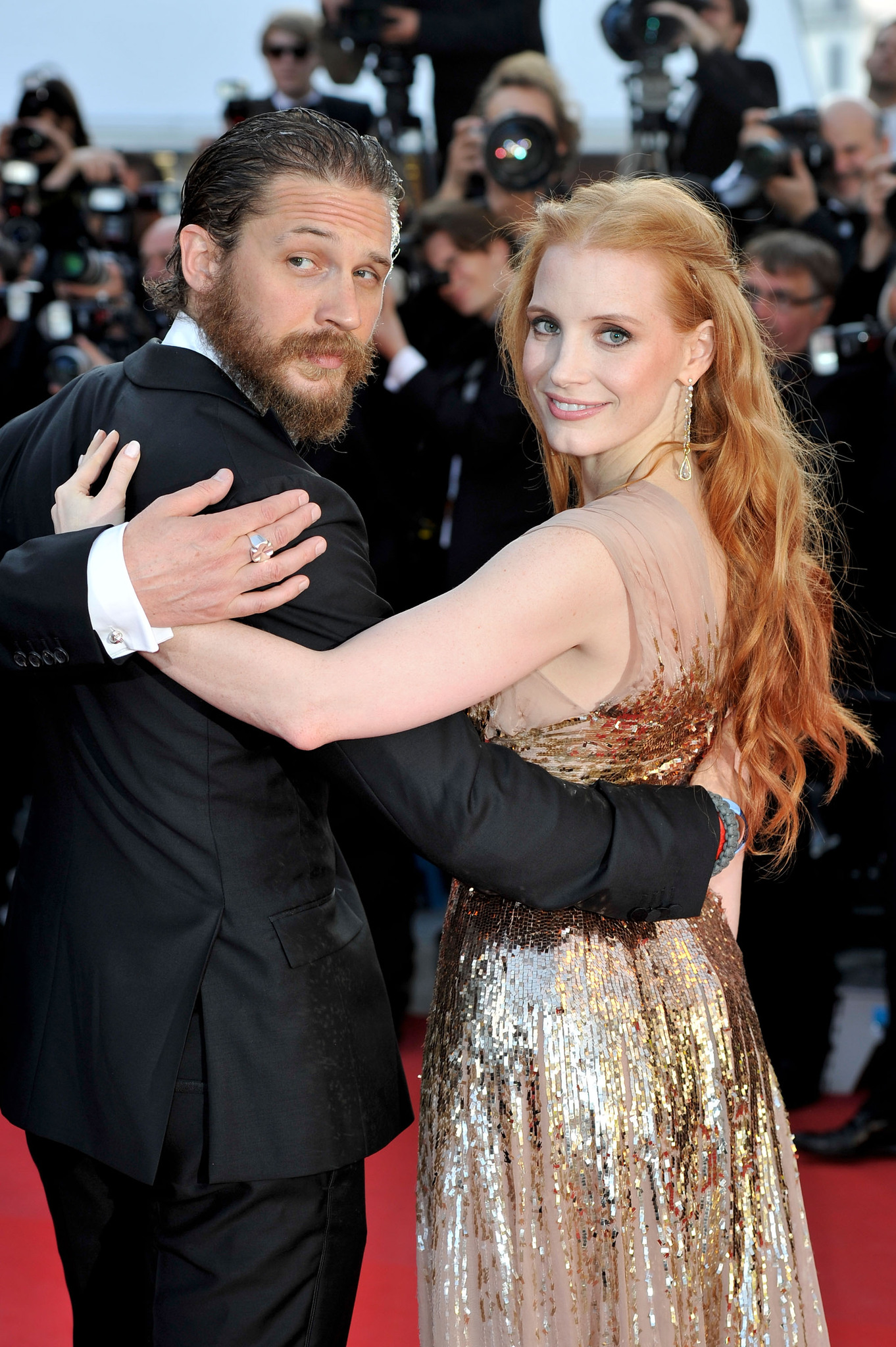 Tom Hardy and Jessica Chastain at event of Virs istatymo (2012)