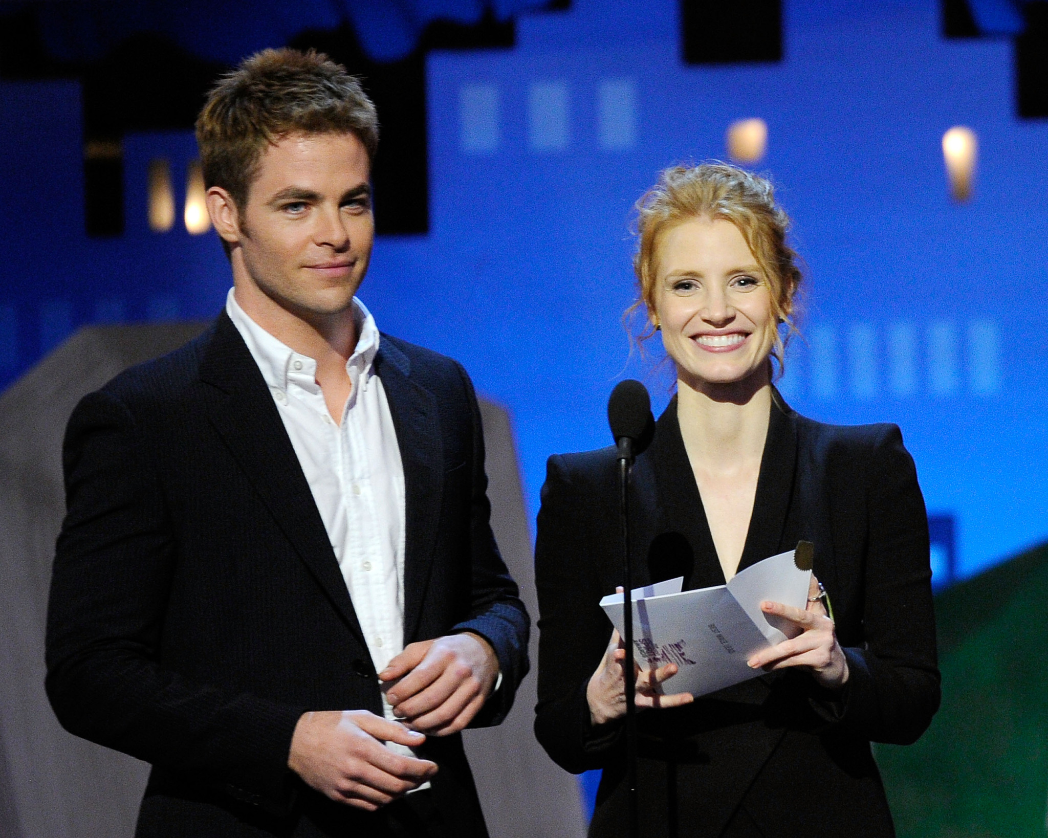 Chris Pine and Jessica Chastain