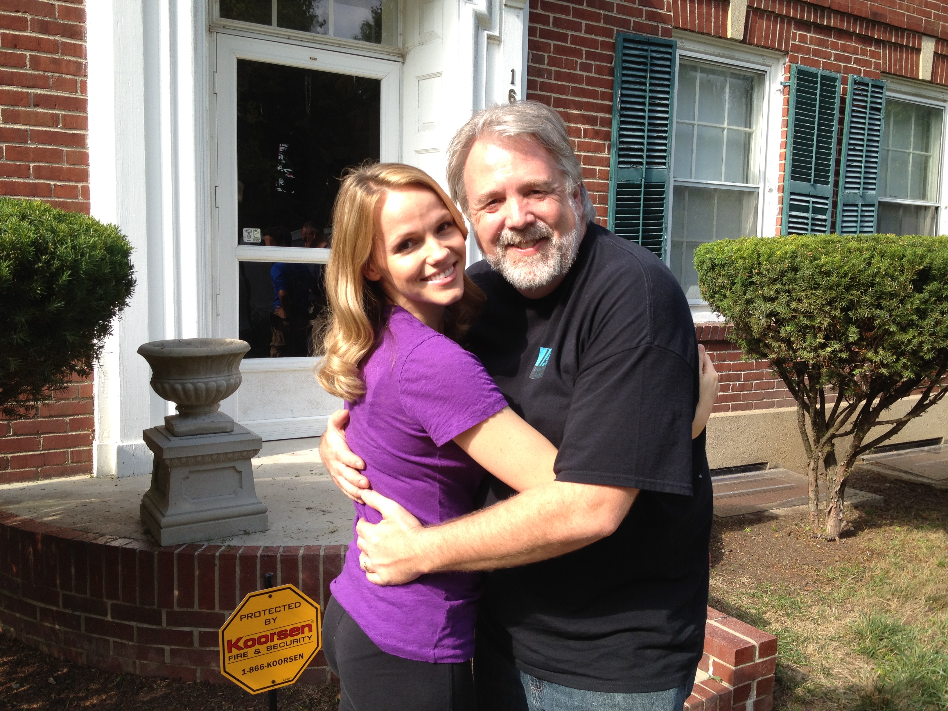 Jim Dougherty and Alexa Havins on the set of Zack Parker's film, PROXY.