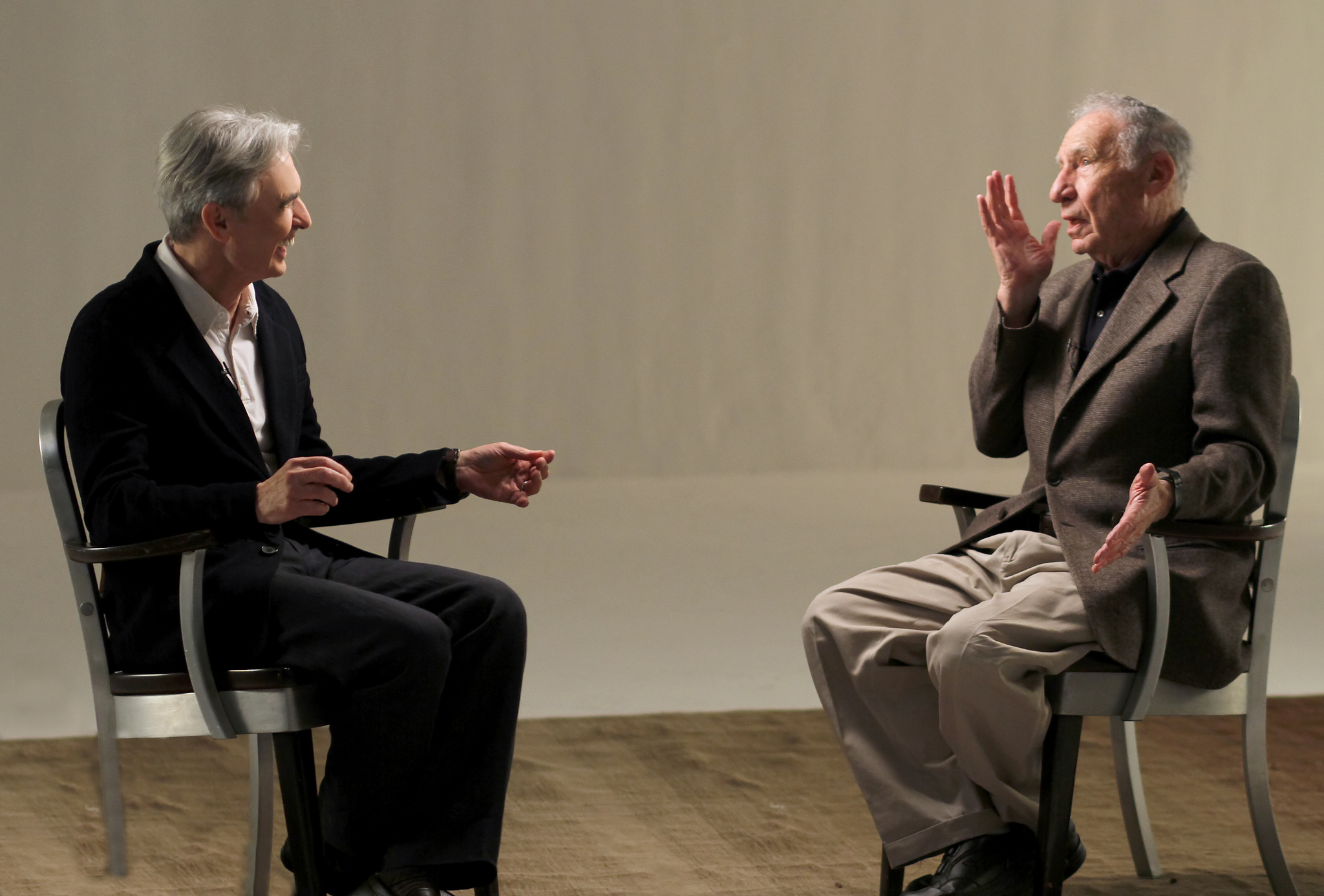 Still of Mel Brooks and David Steinberg in Inside Comedy (2012)