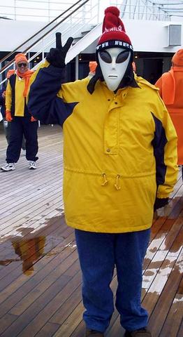 ALIEN ASTRONOMER EDUTAINER on Antartica cruise ship 2003