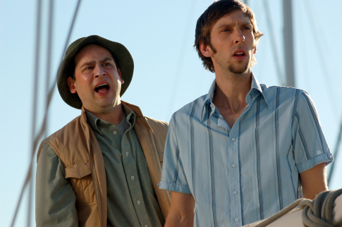 Still of Joel David Moore and Adam Kulbersh in The Hottie & the Nottie (2008)