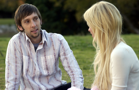 Still of Paris Hilton and Joel David Moore in The Hottie & the Nottie (2008)