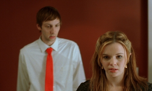 Still of Joel David Moore and Amber Tamblyn in Spiral (2007)