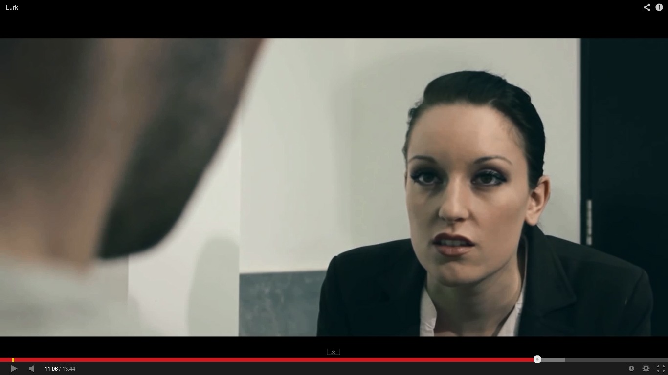 Still from the Short film 'Lurk' playing lead female Joanna.