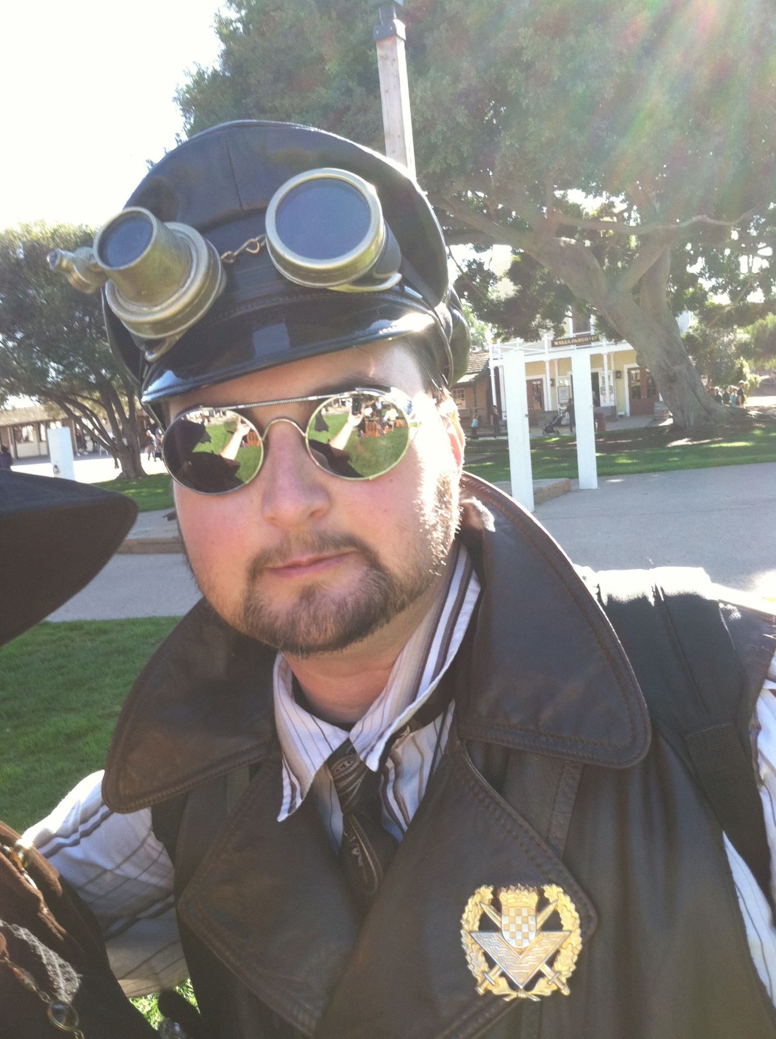 Valiant dressed Steampunk for Old Town San Diego 2014.