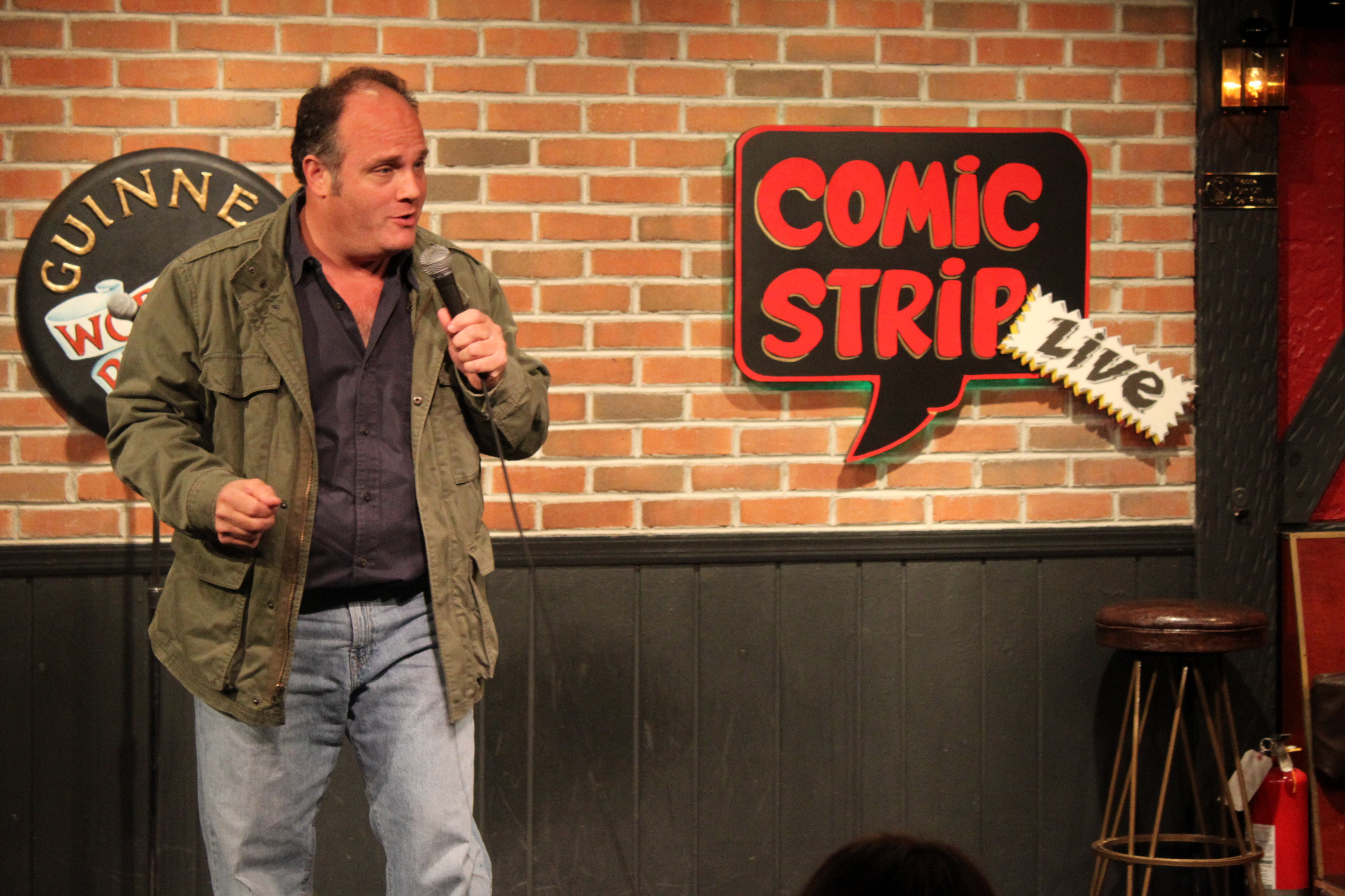 On stage at the Comic Strip , NYC