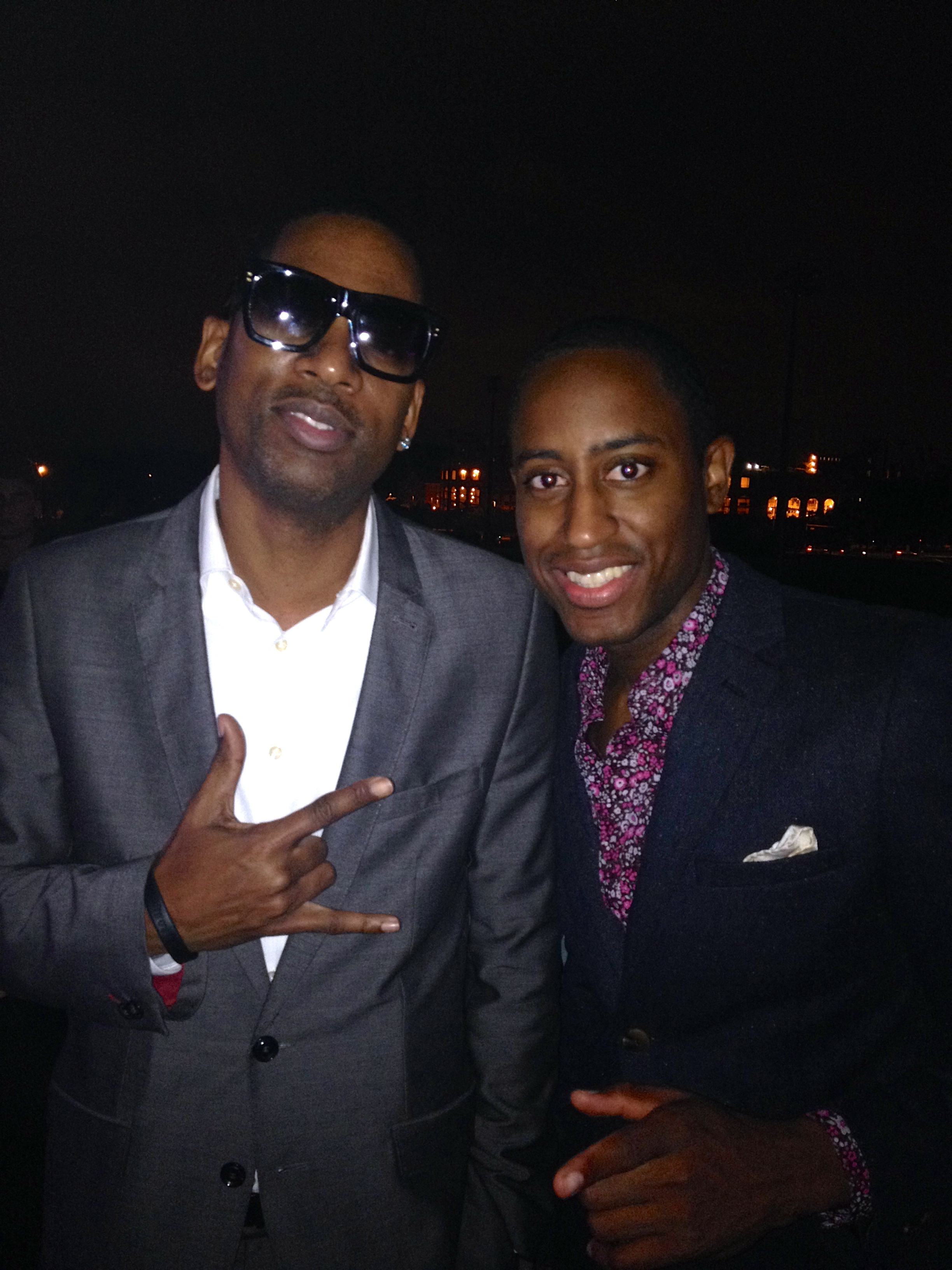 Montrel Miller and Tony Rock at Society of the Crown event for Florida A&M University's Homecoming. They were the hosts of the event. Montrel is an alumnus of the university