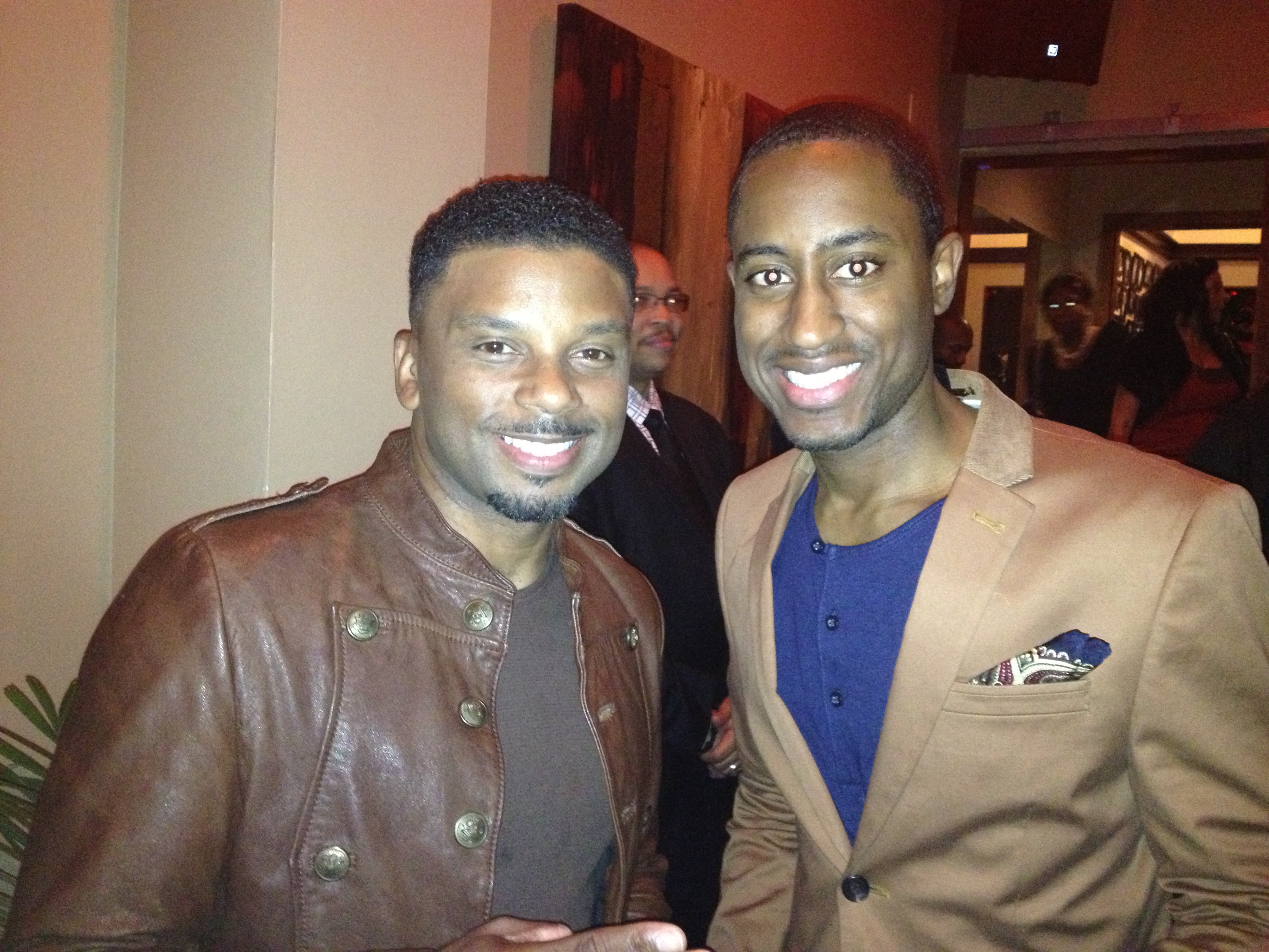 Montrel Miller and Carl Anthony Payne II at the Studio 11 Films premiere party