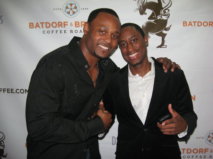Montrel Miller and Ed Hartwell at the release of the Chiseled Calendar