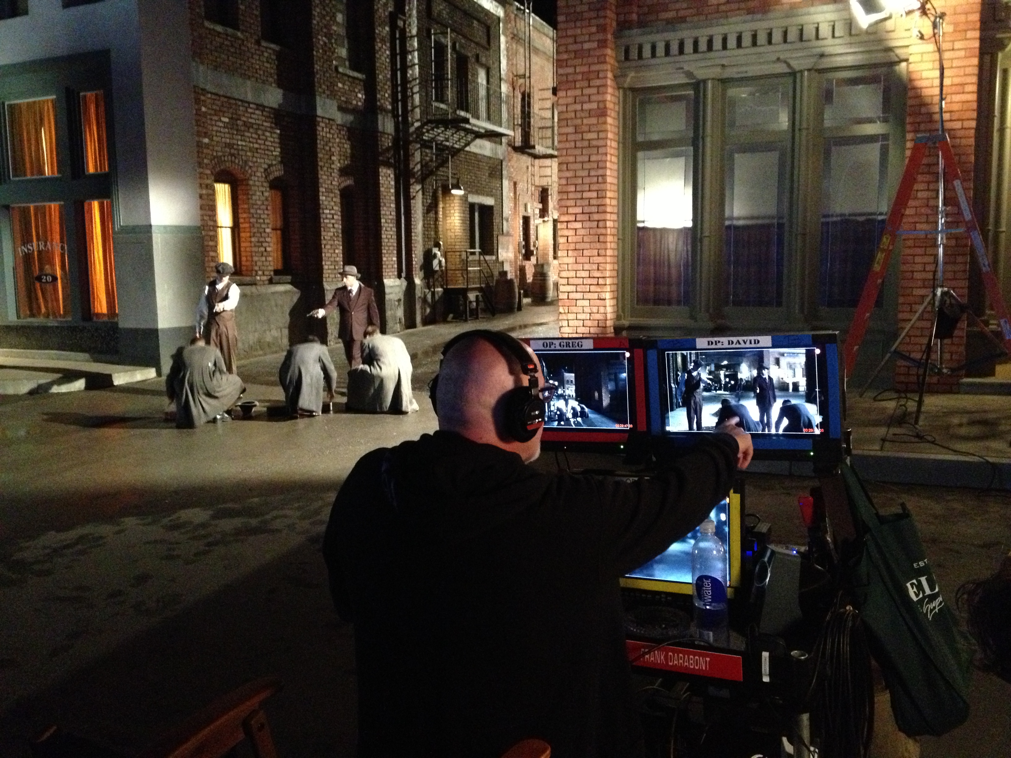 Johnny Cannizzaro & Frank Darabont on the set of Mob City