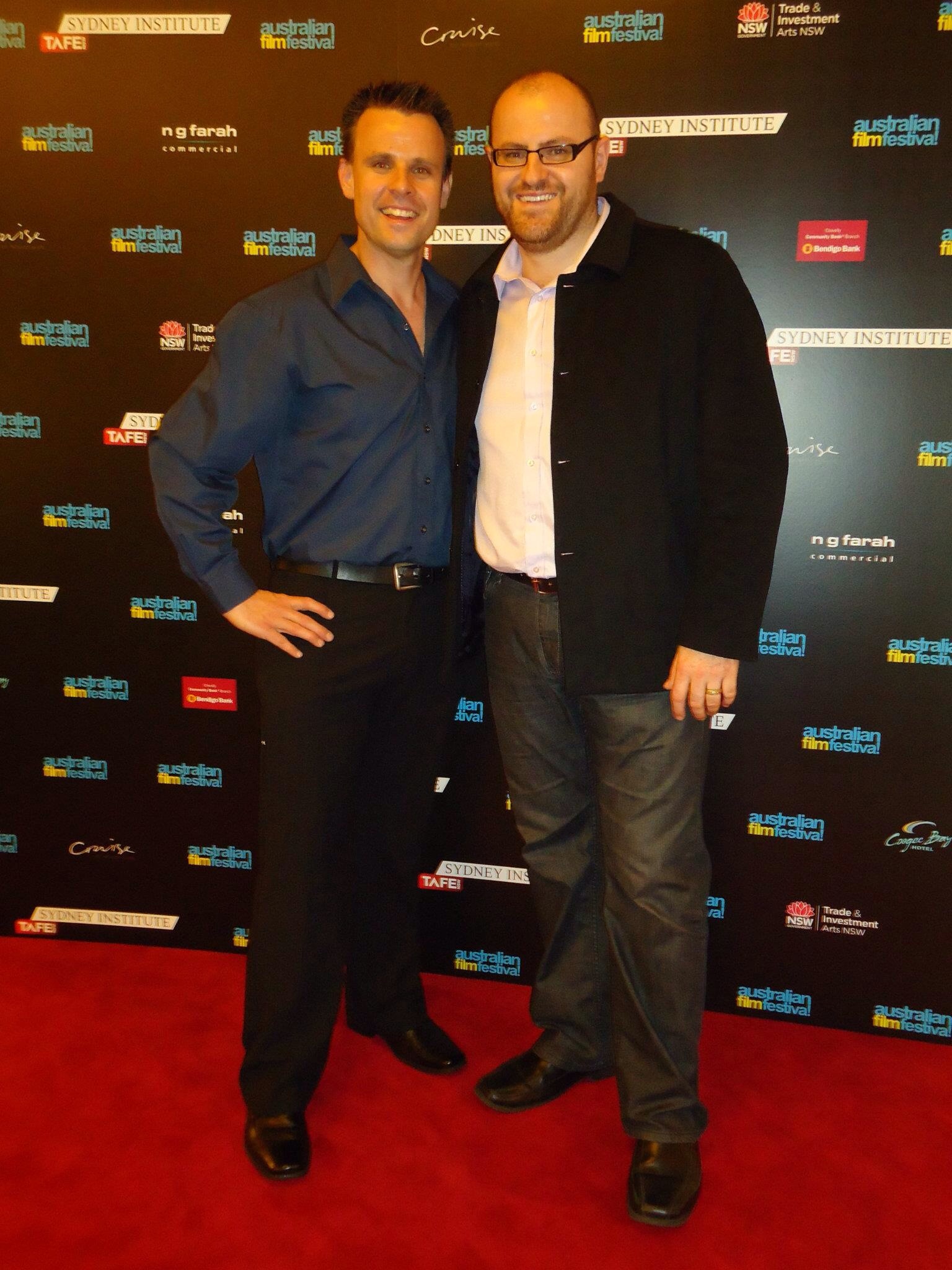 Director/ Producer Lincoln Fenner with Producer Richard Attieh at the Opening Night of the Australian Film Festival in Sydney.