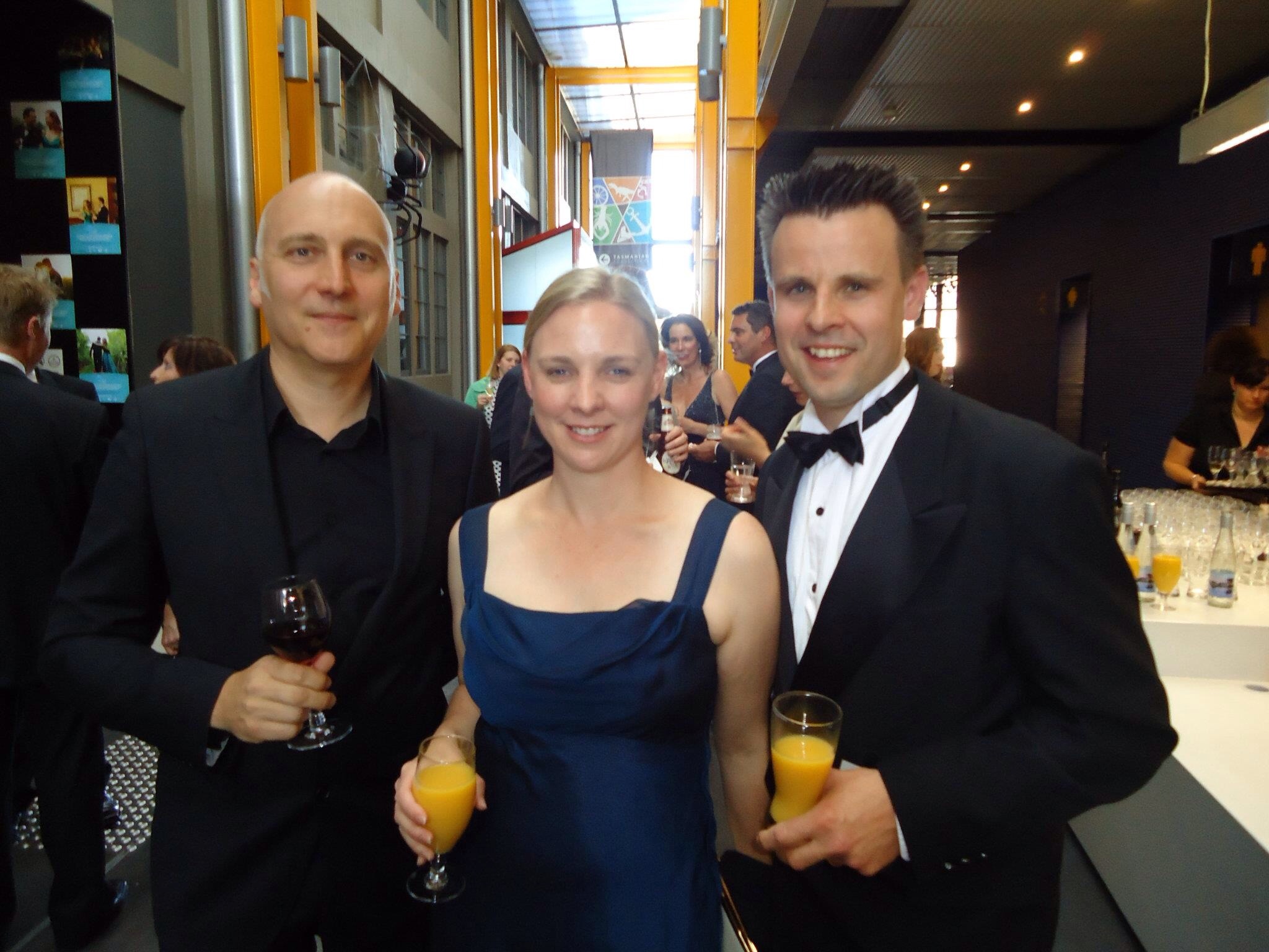 Lincoln Fenner with his wife Natasha Fenner and Vincent Sheehan (Producer of the Oscar Nominated ANIMAL KINGDOM).