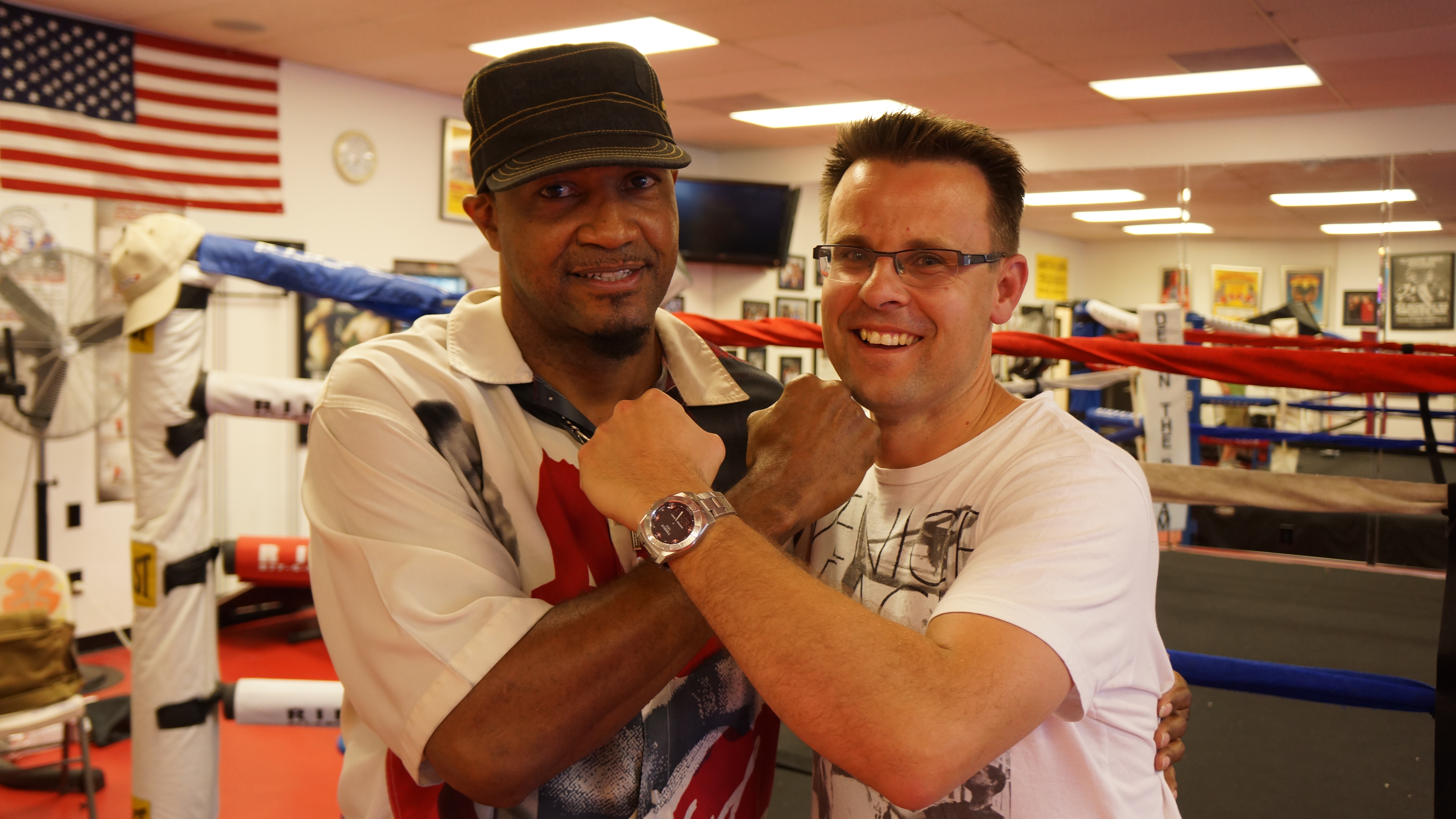 Lincoln Fenner with Former World Champion Boxer - Arthur 