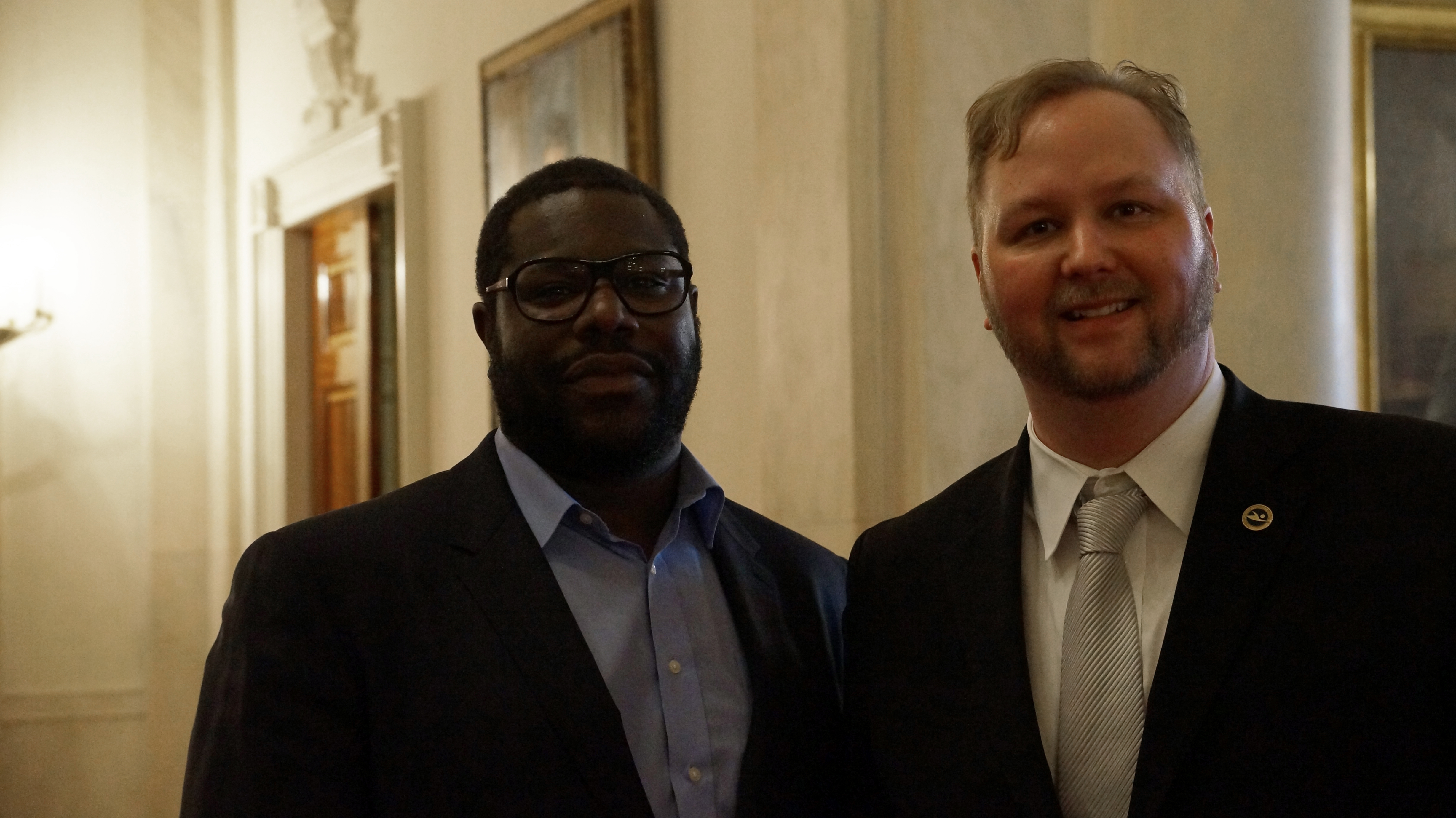 Jeff Doles with Director Steve McQueen at the White House Film Festival