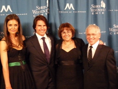 Katie Holmes, Tom Cruise, Gyöngyi Magó, Gabor Kalman at the awards ceremony.