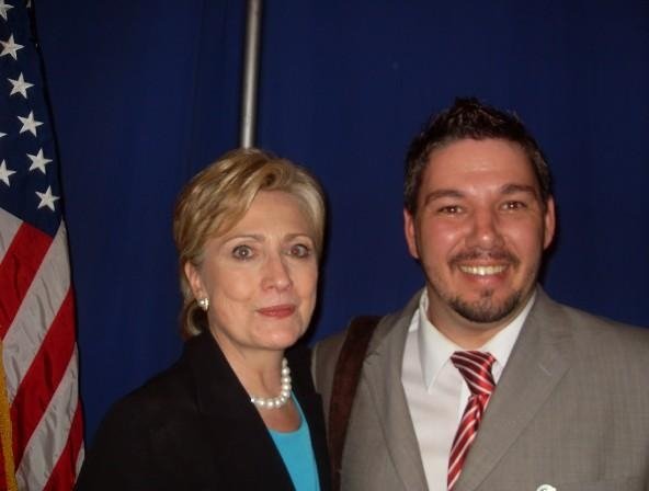 Rick Hendrix with Hillary Clinton