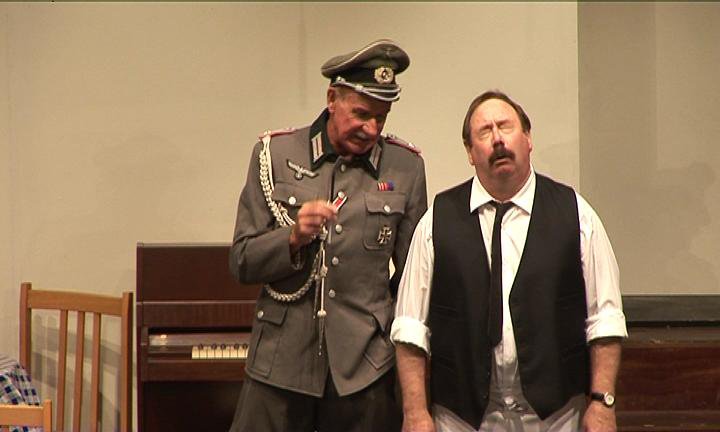 On Stage in Allo Allo with Michael Redfern