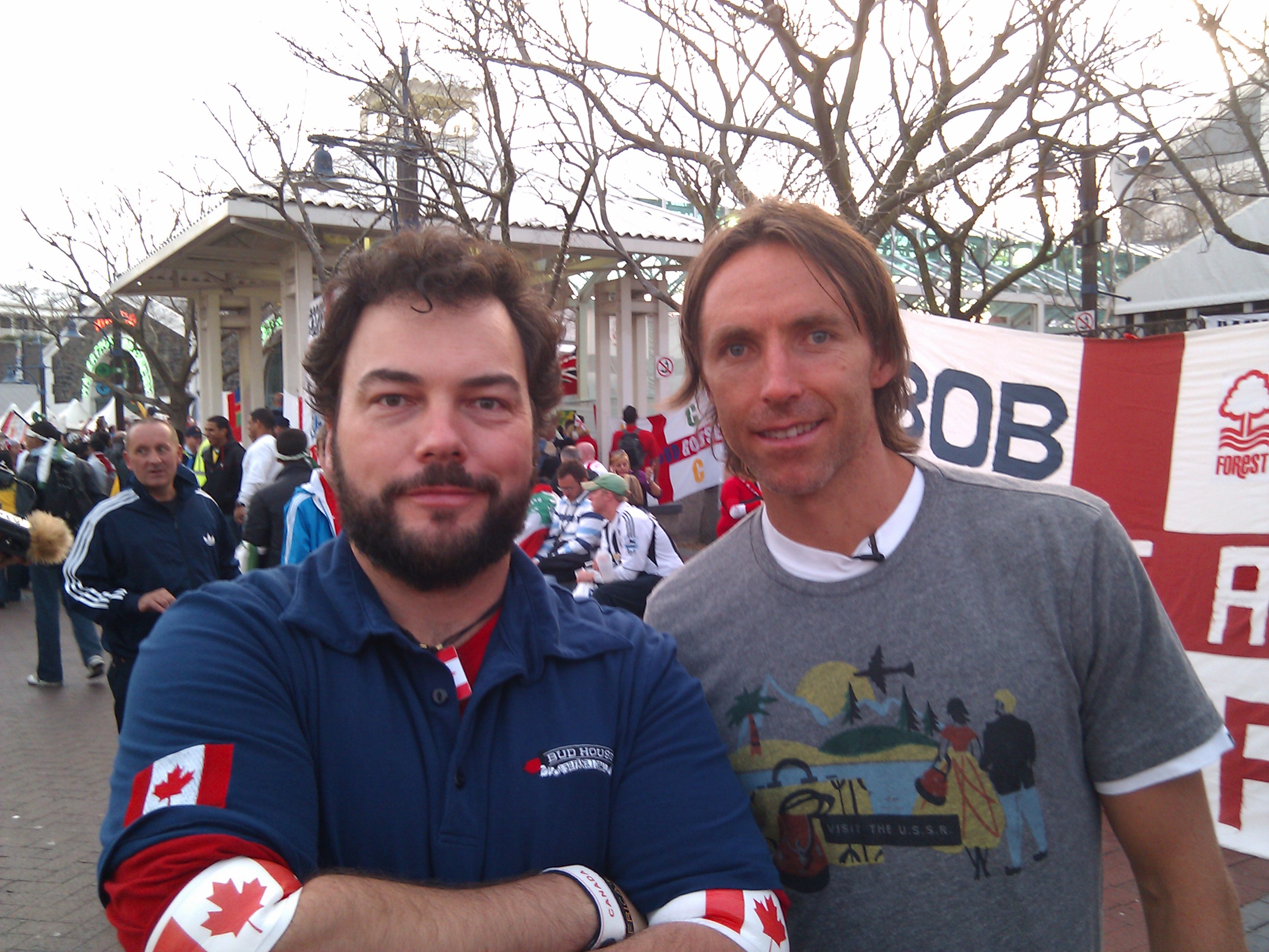 Danilo Di Julio and NBA Point Guard Steve Nash in Cape Town South Africa for the World Cup.