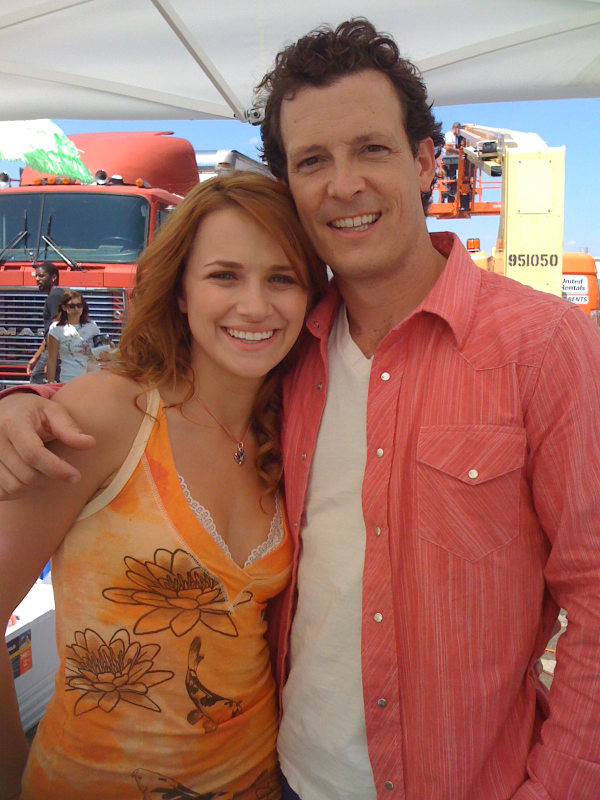 Shantel Van Santen and Jackson Walker on the set of The Final Destination in New Orleans.