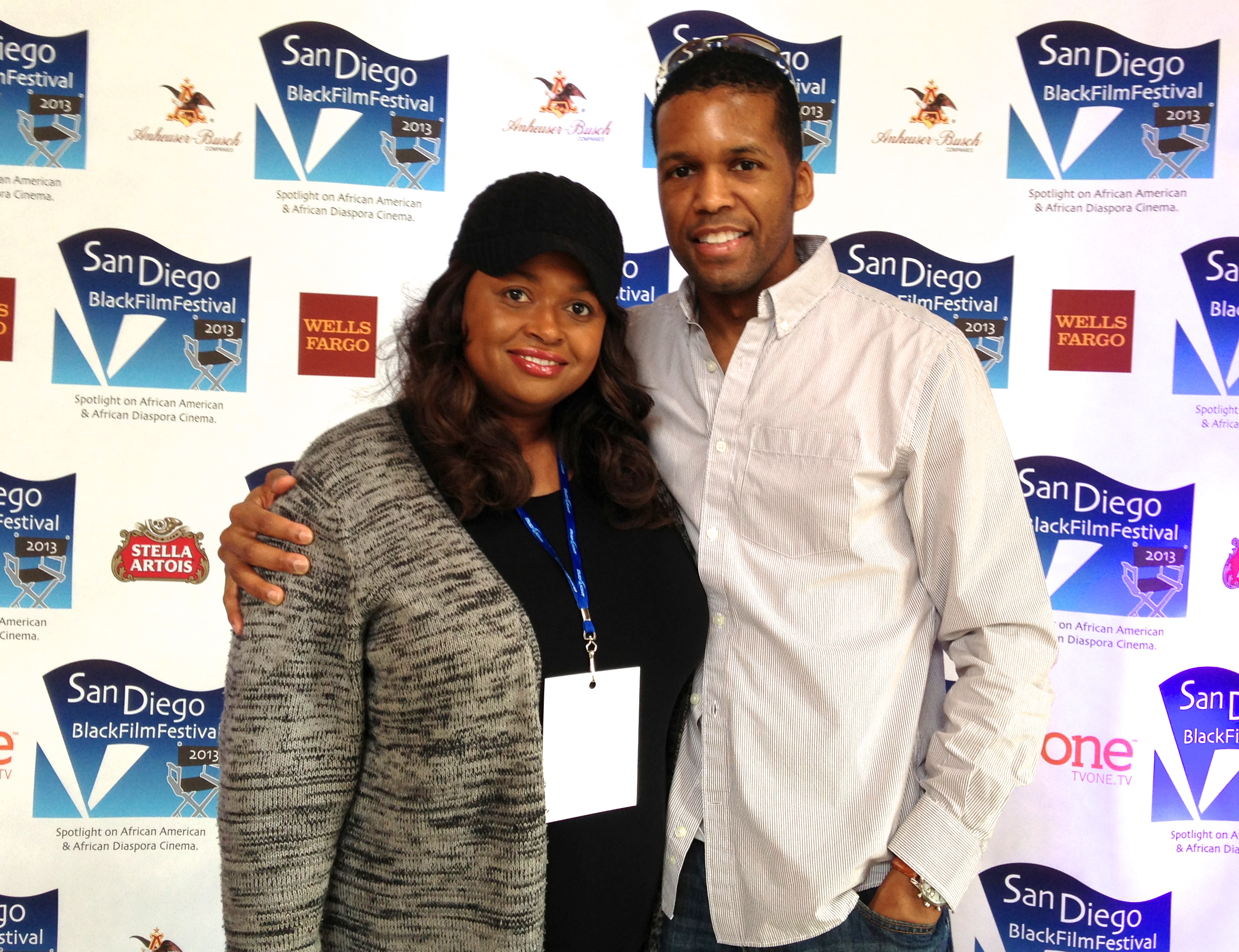 Altorro Prince Black and Sonya Dunn at the Black San Diego Film Festival screening 'The Bedroom'.