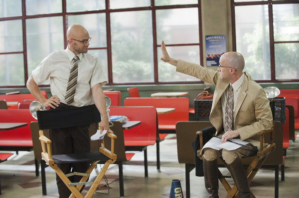 Still of Joel McHale and Jim Rash in Community (2009)