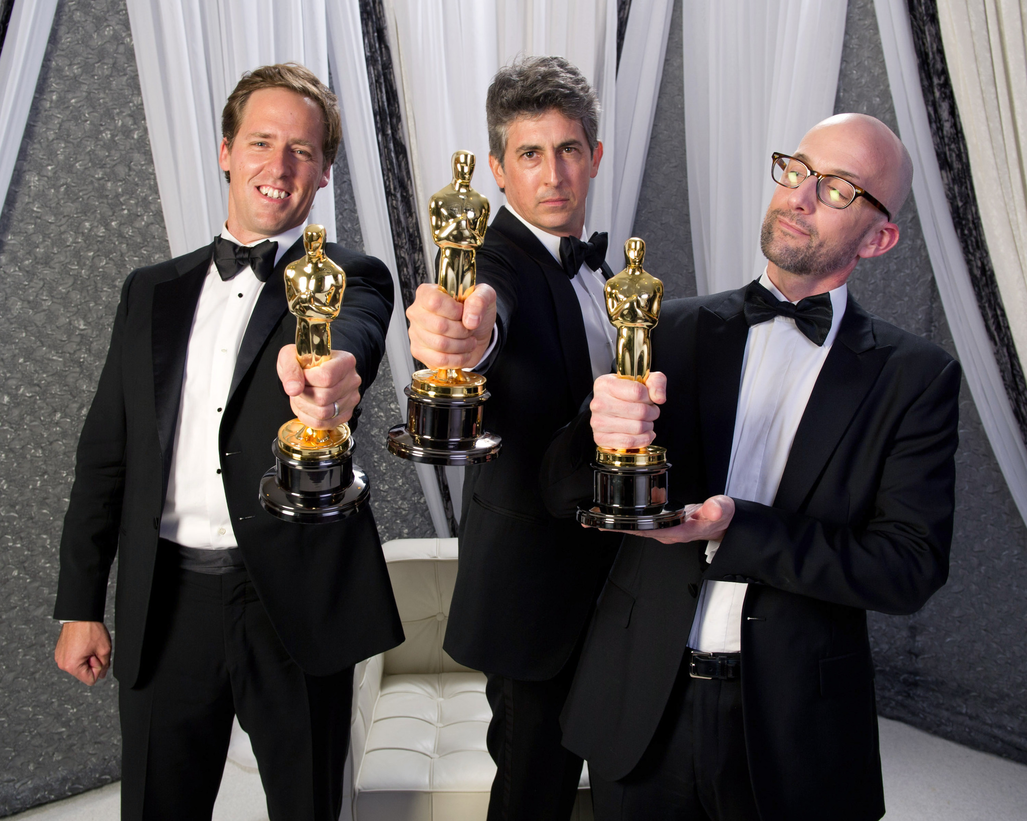 Nat Faxon, Alexander Payne and Jim Rash