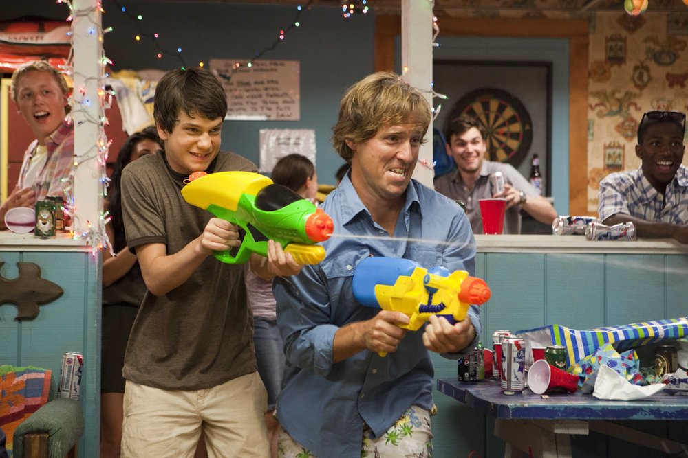 Still of Nat Faxon and Liam James in The Way Way Back (2013)