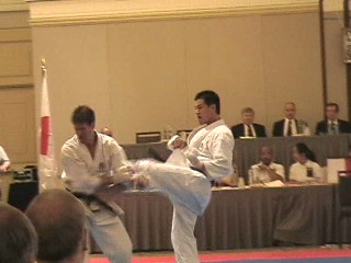 Joseph Kung in the International Shotokan Karate Federation (ISKF) 2008 National Tournament, Team Kumite Finals