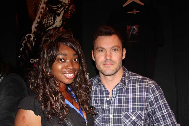 Casanova Casting Couch & MovieSoS.net Host Omaka Omegah interviews Brian Austin Green at Texas Frightmare Weekend