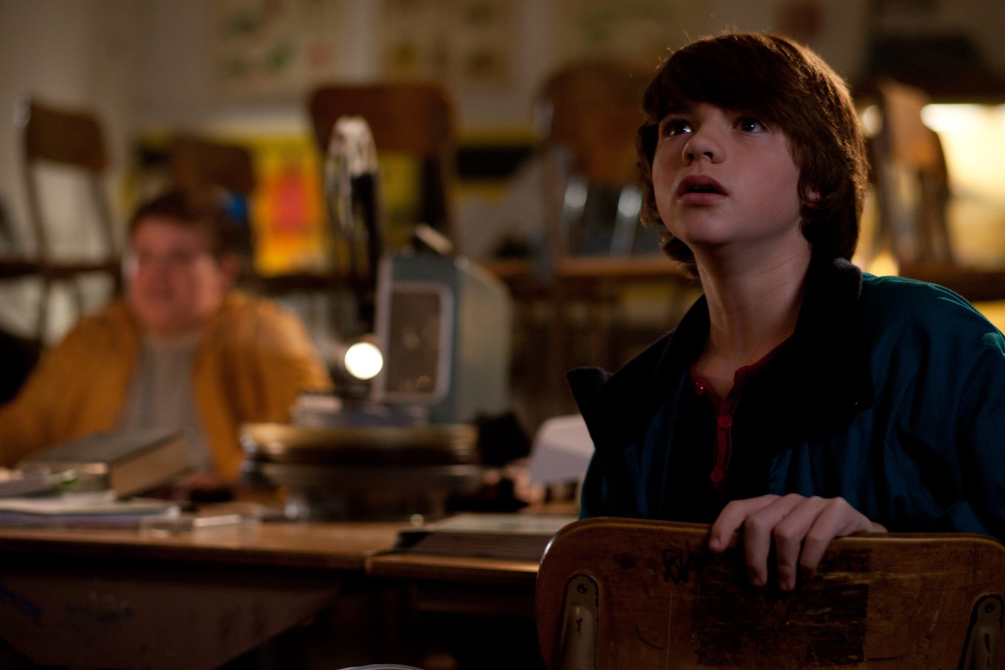 Still of Joel Courtney and Riley Griffiths in Super 8 (2011)