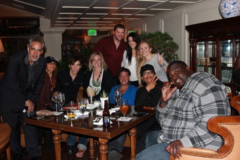 Relaxing at Shutters on the Beach after ther AFM Conference. Josh Emerson, Quinton Aaron, Erin Calahan