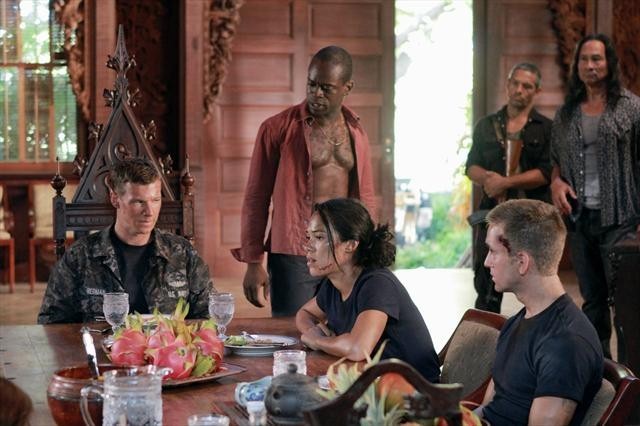 Still of Sahr Ngaujah, Will Rothhaar, Chad Michael Collins and Jessica Camacho in Last Resort (2012)