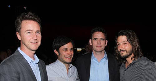 Edward Norton, Gael Garcia Bernal, Matt Dillon, Diego Luna with Scott Cross at Los Cabos Film Festival