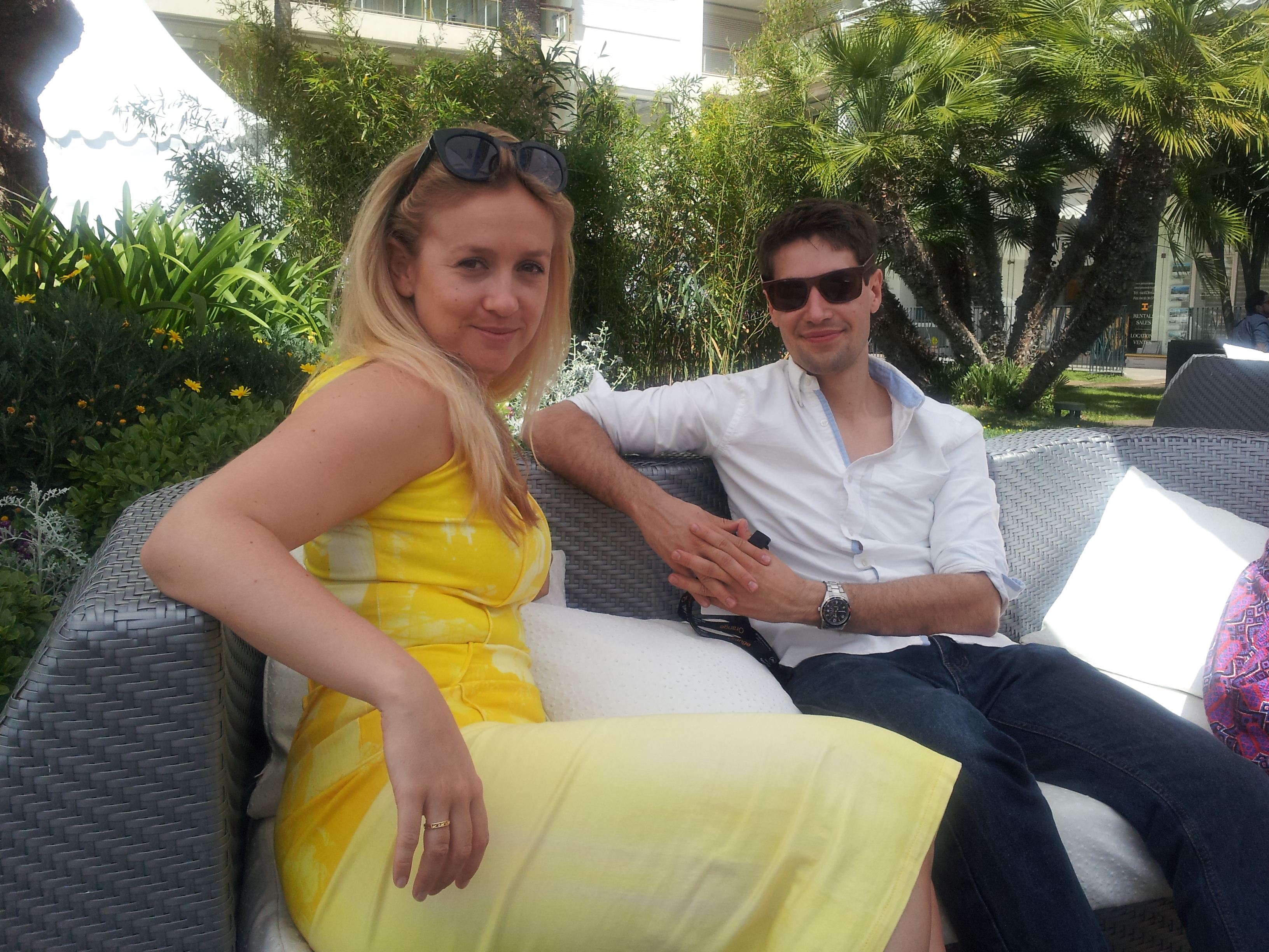 At Cannes Film Festival 2014. With Zara Symes.