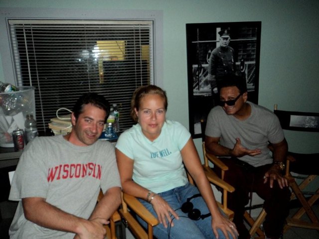 on the set of Loosies with producer Chad A. Verdi and 5X World Champion Boxer Vinny Paz - 2010