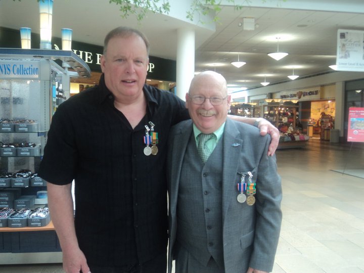 With lifelong friend Greg Ciccone, also from Lodi, NJ. Greg served with the USMC in Vietnam, where I also served (along with later serving in the Middle East) with the US Army. Here, we are seen wearing the Medals awarded to us by the State of NJ Department of Veterans Affairs.