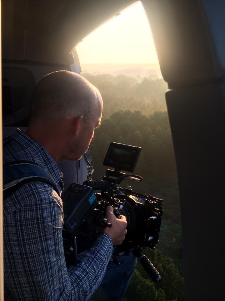 Teddy Smith shooting aerials for A Gift Horse.