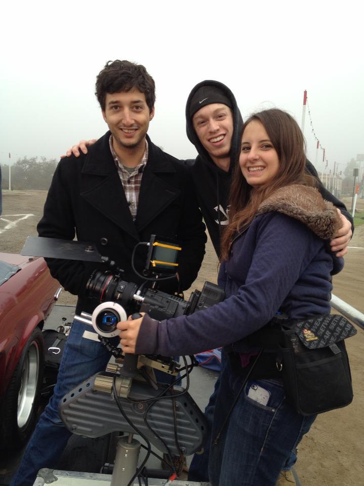 With Paula O'Donnel and Gino Varisino on the process trailer for 