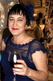 Most recent photo at work Xmas party! Current look with Black Hair. Nov 2015