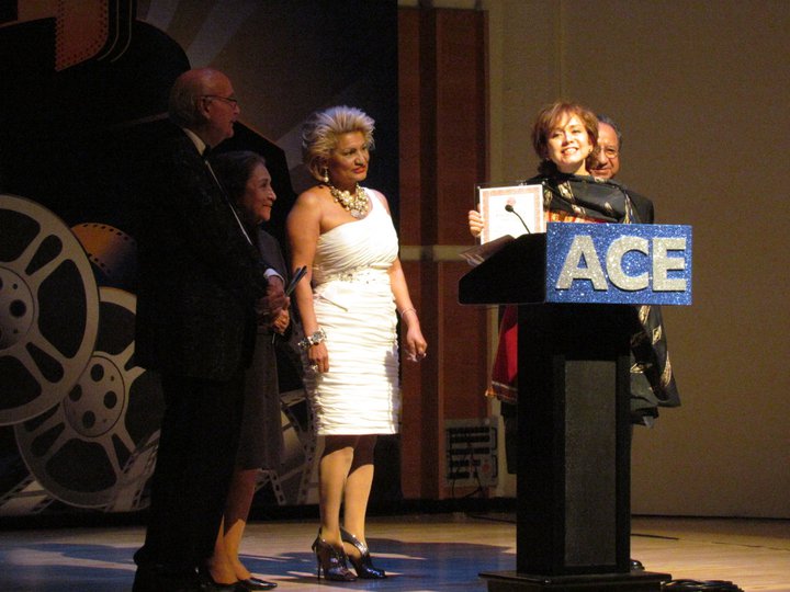 ACE AWARDS 2011 - Marisol Carrere. Also in photo Fernando Campos and Miriam Colon.