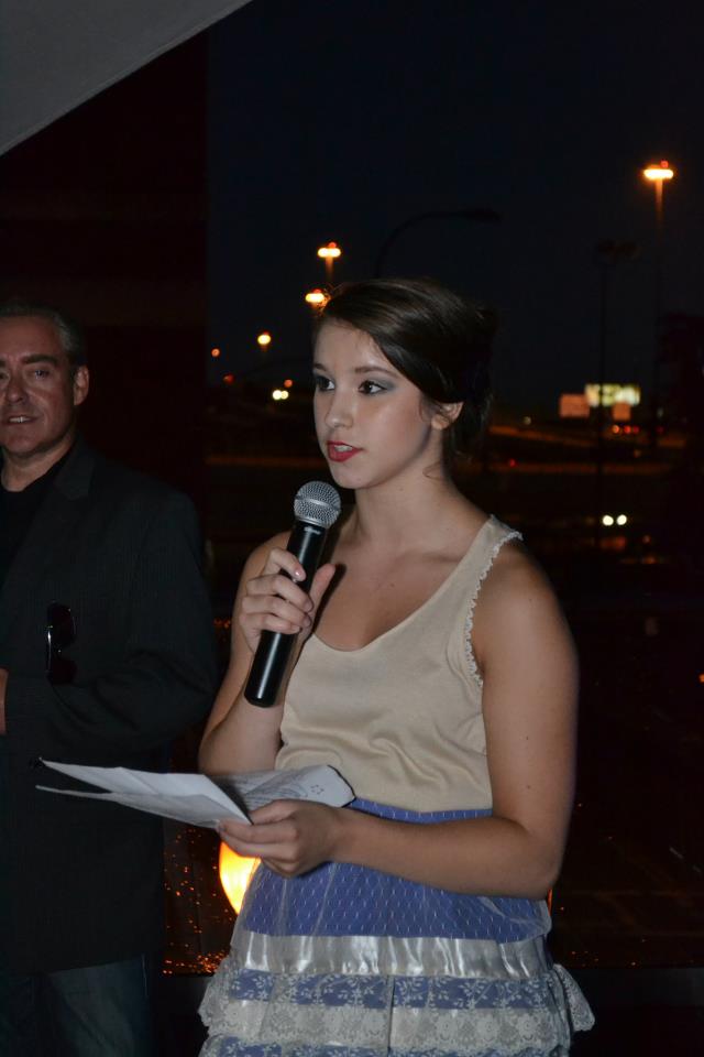 Speaking out against bullying at The Splash Lounge anti-bully event and fashion show.