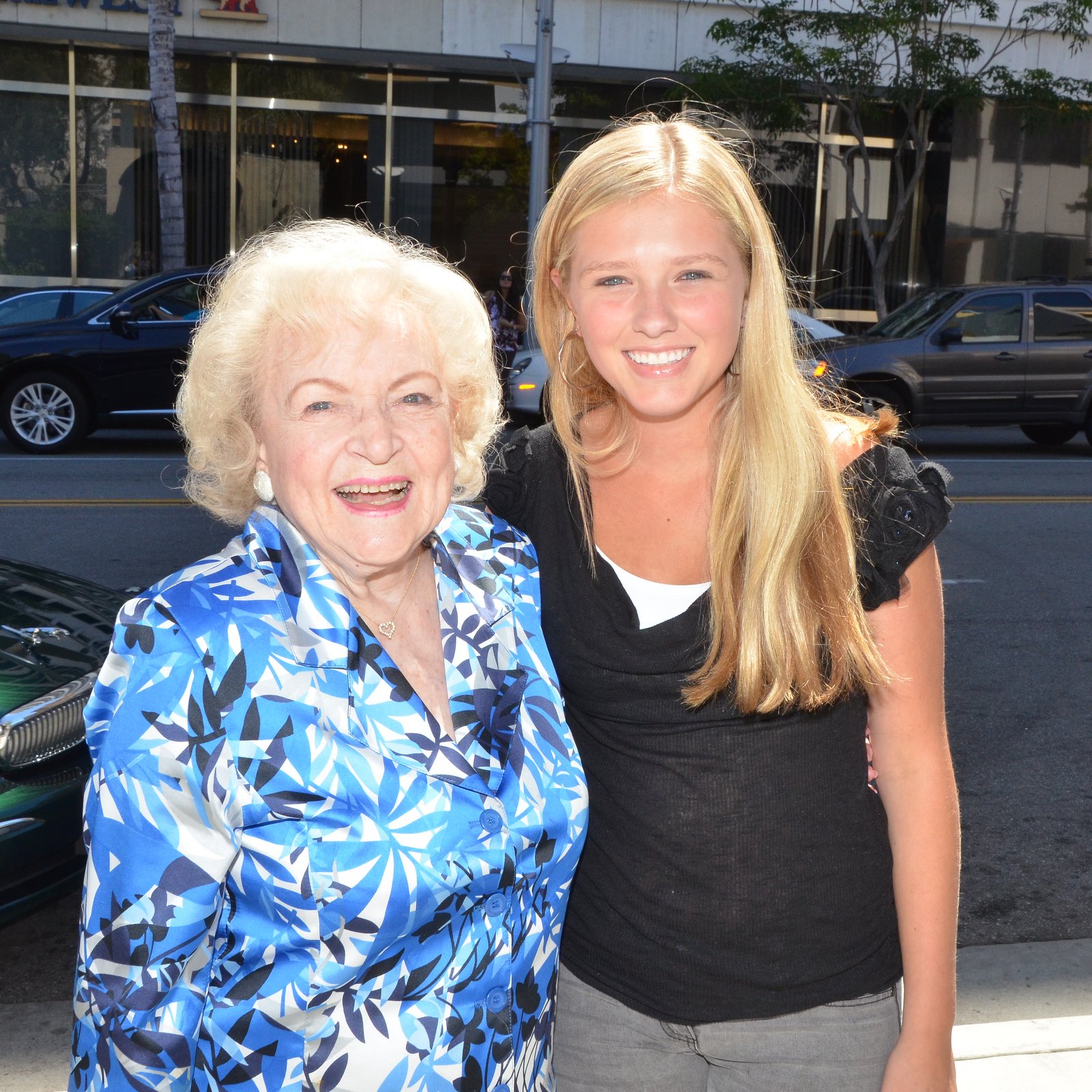 Emily with Hollywood legend, Betty White
