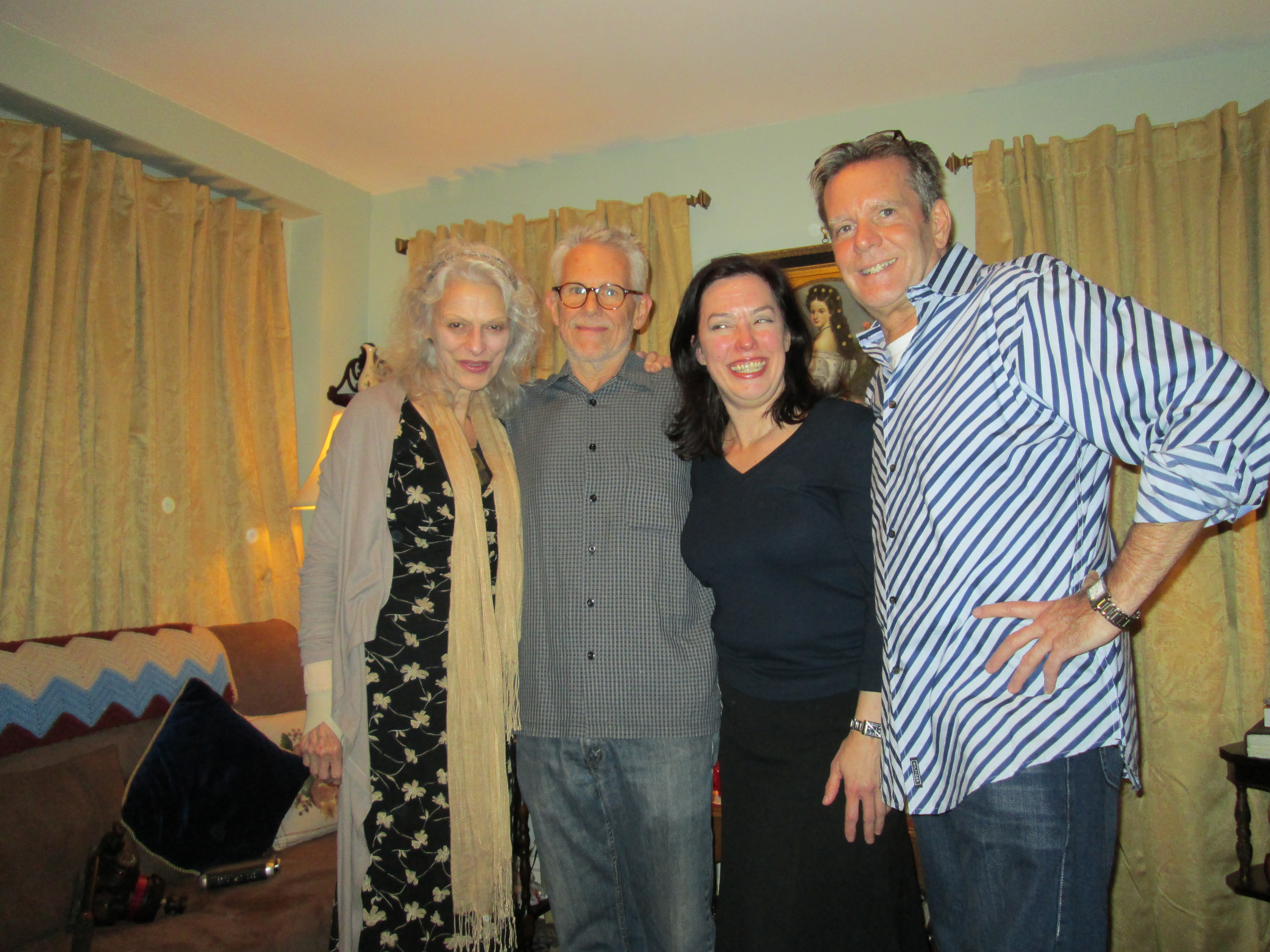 Judith Roberts, Don Cato (DP), Patricia Randell and Paul Kelly (Dir.) after filming 